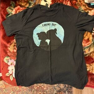 Black Graphic T-Shirt with Erkenci Kuş Silhouette Design